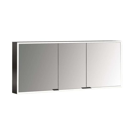 Emco Prime Зеркальный шкаф 160см., с подсветкой LED навесная модель, 3-дверки, IP 20 с Lichtpaket, зеркальная задняя стенка, цвет черный