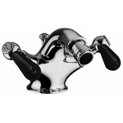 Bongio Mille Nuits Смеситель для биде, 1 отв., цвет: хром/черный фарфор