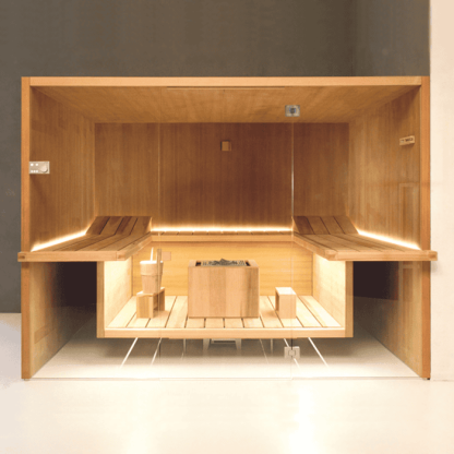 Effegibi Air 80 Сауна 247x182x213см, угловая SX, цвет: осина термообработанная