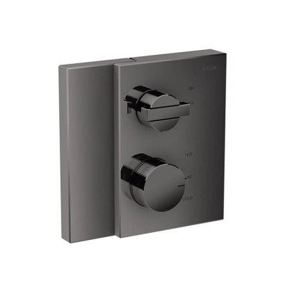 Axor Edge Смеситель для душа, встраиваемый, термостат, на 1 источник, с запорным вентилем, внешняя часть, цвет: черный