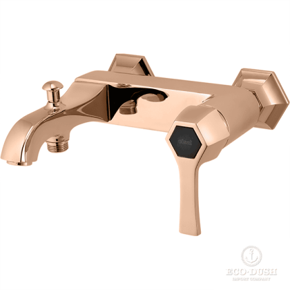CISAL Cherie Смеситель для ванны однорычажный, без душевого комплекта, цвет: розовое золото/черный