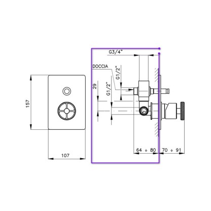 Nicolazz Встраиваемая часть смесителя для внеш.частей С3796 (кроме EXT)