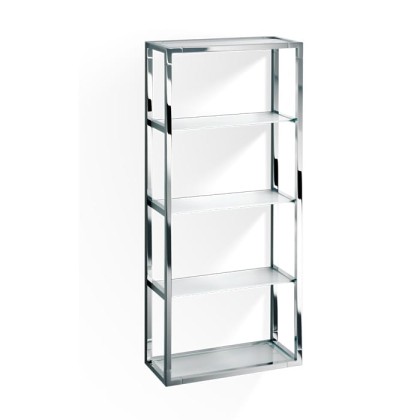 Decor Walther ET 6 Шкафчик открытый 35x15x80см, стекло сатинированное, подвесной, цвет: хром