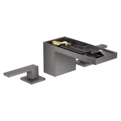 Axor MyEdition Смеситель для раковины 70, на 3 отв., без панели, цвет: шлифованный черный хром