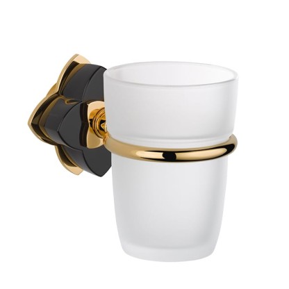 THG P?tale de cristal noir Стакан, подвесной, цвет: золото/черный хрусталь