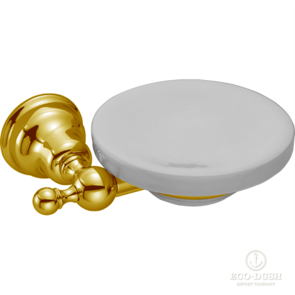 CISAL Arcana Мыльница подвесная керамическая, цвет: белый/золото