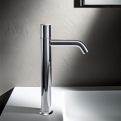 Fantini Nostromo Смеситель для раковины, 1 отверстие, высокий излив, цвет: нержавеющая сталь