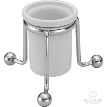 HUBER Croisette Стакан настольный, цвет: хром/керамика