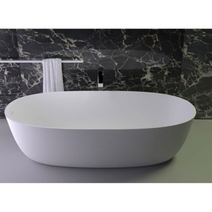 KNIEF Prime Ванна отдельностоящая овальная 180х85xh50см, со слив переливом , цвет: белый матовый