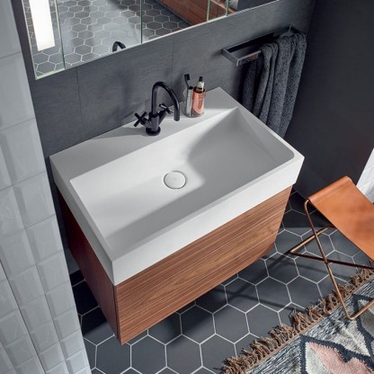 Burgbad Crono Раковина 81x50 см, 1 отв., цвет: белый