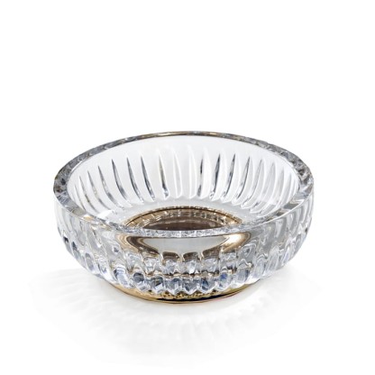 3SC ELEGANCE Мыльница настольная, цвет: прозрачный хрусталь/золото 24к.