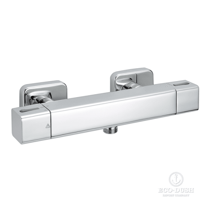 CISAL Cubic Смеситель термостатический настенный для душа, цвет: хром