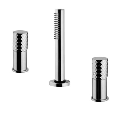 Fima Carlo Frattini Spillo Tech Смеситель на борт ванны, на 3 отв., с ручным душем., цвет: хром