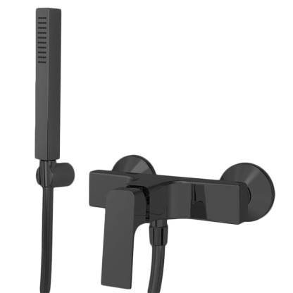 Carlo Frattini Fit Смеситель для душа, настенный, с душ. комплектом, цвет: черный матовый