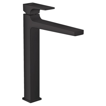 Hansgrohe Metropol Смеситель для раковины, на 1 отв, с донным клапаном, излив: 20.4см, цвет: черный матовый