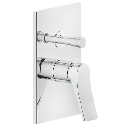 Gessi Rilievo Встраиваемый смеситель для душа на 2 источника с автоматическим переключателем, внешняя часть, цвет: хром