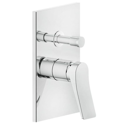 Gessi Rilievo Встраиваемый смеситель для душа на 2 источника с автоматическим переключателем, внешняя часть, цвет: хром