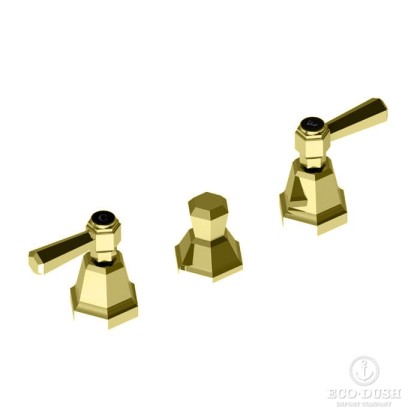 Stella Eccelsa Leve Смеситель для биде на 3 отв., 3600, без излива, с донным клапаном, цвет: золото 24К