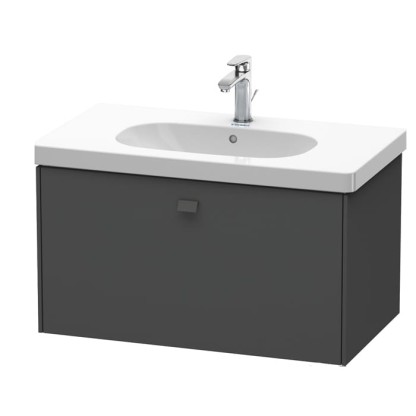 Duravit  Brioso Тумба подвесная 82х46.9х45.2см, с раковиной, с 1 выдвижным ящиком, цвет: графит матовый