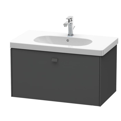 Duravit  Brioso Тумба подвесная 82х46.9х45.2см, с раковиной, с 1 выдвижным ящиком, цвет: графит матовый