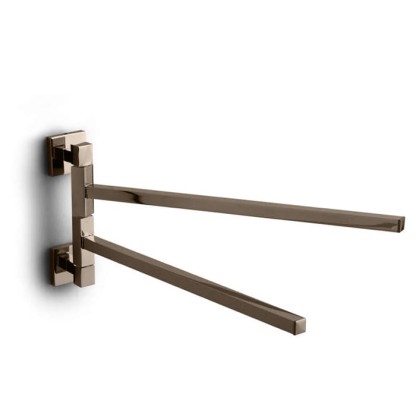 Bertocci Settecento Полотенцедержатель двойной 37 см, подвесной, цвет: nichel mat