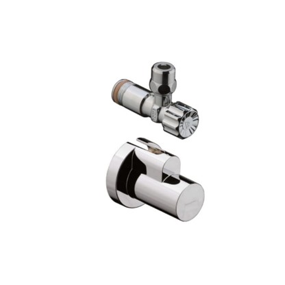 Hansgrohe Угловой вентиль, с декоративной накладкой, цвет: хром