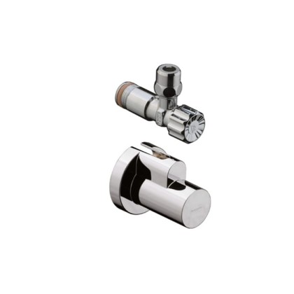 Hansgrohe Угловой вентиль, с декоративной накладкой, цвет: хром