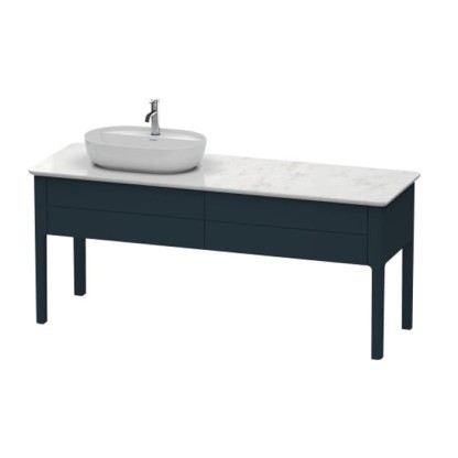 Duravit Luv База напольная 178.8x57х74.3см., с 2 выдв. ящиками, каменной столешницей и раковиной, раковина слева, цвет: темно-синий шелковисто-матовый