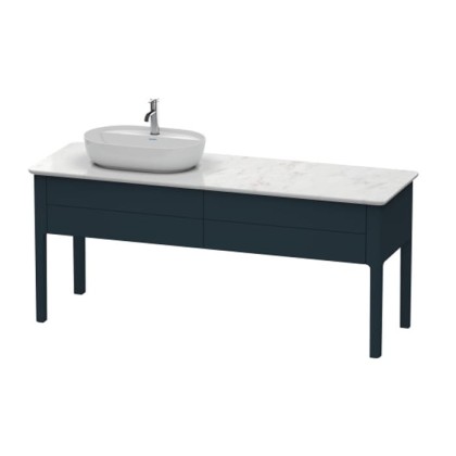 Duravit Luv База напольная 178.8x57х74.3см., с 2 выдв. ящиками, каменной столешницей и раковиной, раковина слева, цвет: темно-синий шелковисто-матовый