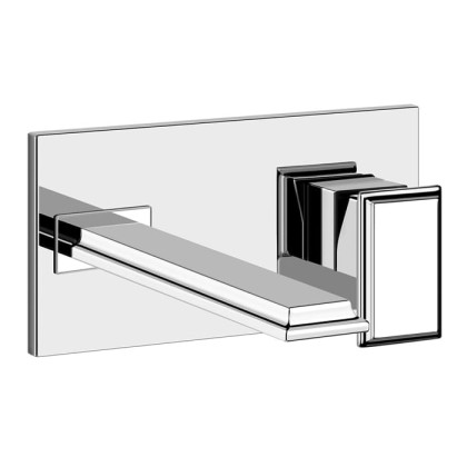 Gessi Eleganza Встраиваемый однорычажный смеситель для раковины, без донного клапана, с изливом, внешние части, цвет: хром