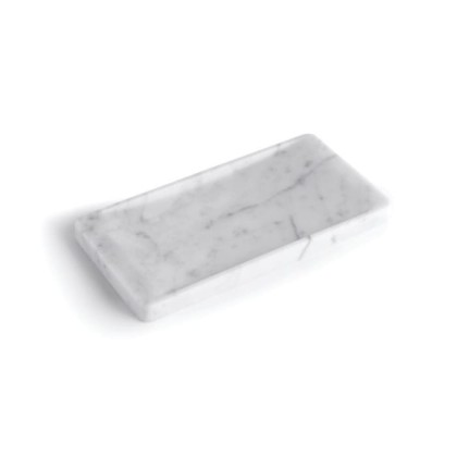 Bertocci Carrarino Лоток вогнутый настольный 24х2х12см., цвет: белый мрамор