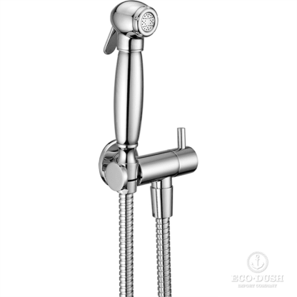 CISAL Shower Гигиенический душ со шлангом 120 см,вывод с держателем и запорный вентиль, цвет: хром