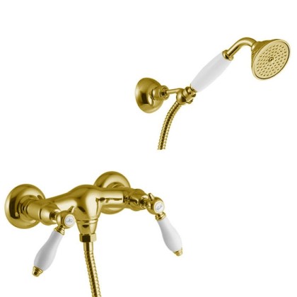 Fima Carlo Frattini Herend Смеситель для душа, настенный, с ручным душем., цвет: золото
