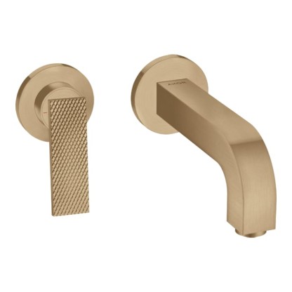 Axor Citterio Смеситель для раковины, встраиваемый, излив: 22см, с текстурой, цвет: шлифованная бронза