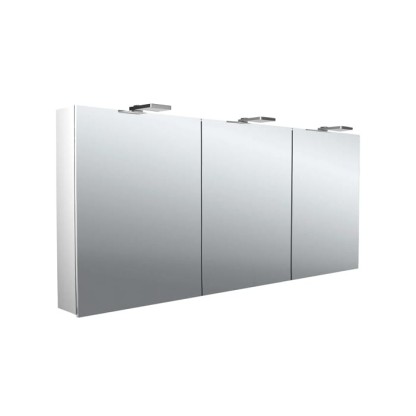 Emco Pure 2 Зеркальный шкаф 160см., с подсветкой-LED, навесная модель, с подсв. для раковины, 3 дверки