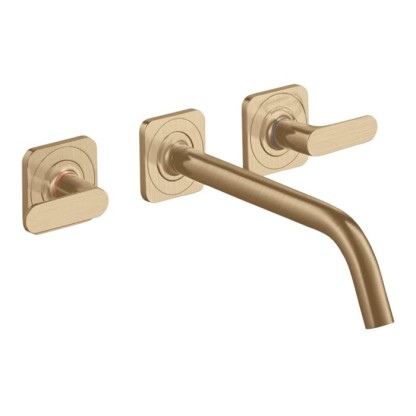 Axor Citterio M Смеситель для раковины, встраиваемый, излив: 22.6см., ручка: рычаг, цвет: шлифованная бронза