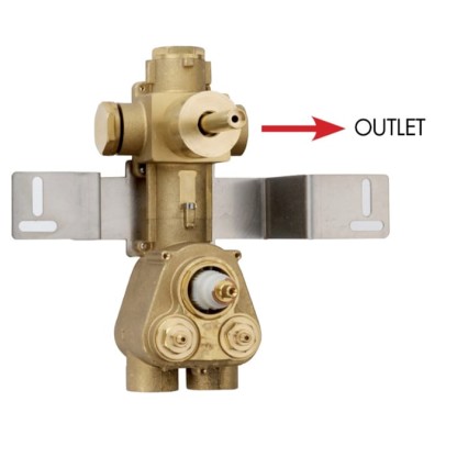 Bossini Встраиваемая часть термостата с запорным клапаном,1 выход, высокой пропускной способности на  3/4 ”, уст-ка верт/гор.