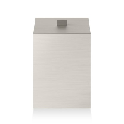 Decor Walther DW 75 Корзина для бумаги 17x17x26см, с крышкой, напольная, цвет: никель сатинированный