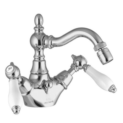 Fima Carlo Frattini Herend Смеситель для биде, на 1 отв., с донным клапаном, цвет: хром