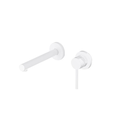 GATTONI CIRCLE ONE Смеситель для раковины встроенный, на 2 отв, с встроенной частью, цвет: белый матовый