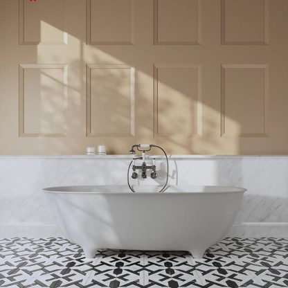 Devon&Devon Dove Ванна отдельностоящая, 170.5х52,8х84.6 см, из White tec plus, на ножках, с донным клапаном, цвет: белый