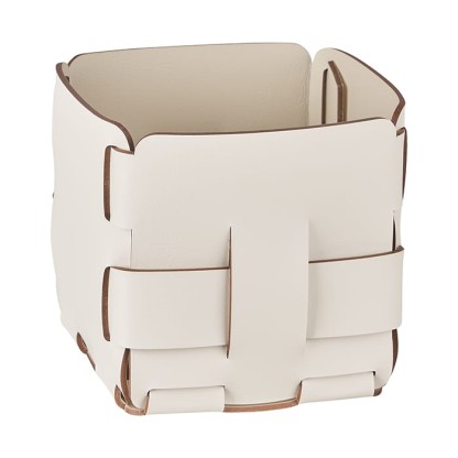 ADJ Корзинка Mini Bottega, 12x12xH13 см., цвет: белый/панна котта