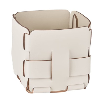 ADJ Корзинка Mini Bottega, 12x12xH13 см., цвет: белый/панна котта