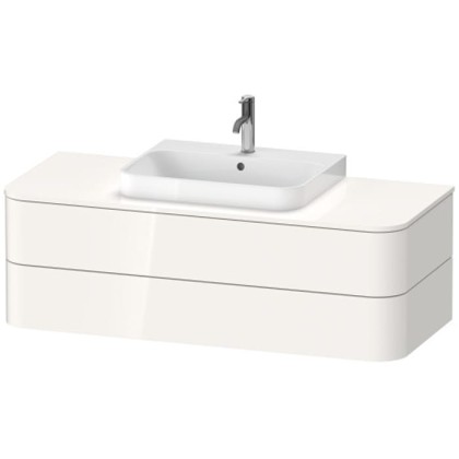Duravit Happy D.2 Plus Тумба подвесная 130x55х40.8см, с раковиной и 2 ящиками, цвет: белый глянцевый