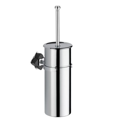 THG P?tale de cristal noir Ёршик для туалета, подвесной, цвет: хром/черный хрусталь