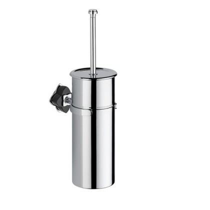 THG P?tale de cristal noir Ёршик для туалета, подвесной, цвет: хром/черный хрусталь