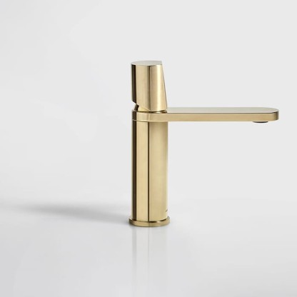 ANTONIO LUPI INDIGO Смеситель для раковины на 1 отверстие, излив 165 мм., цвет: латунь натуральная полированная