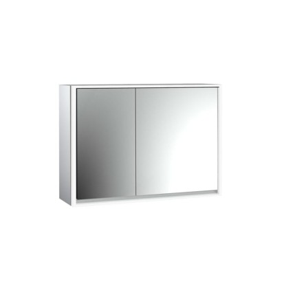 Emco Loft Зеркальный шкаф 100см., с подсветкой LED навесная модель, 2-дверки, широкая дверка справа зеркальная задняя стенка