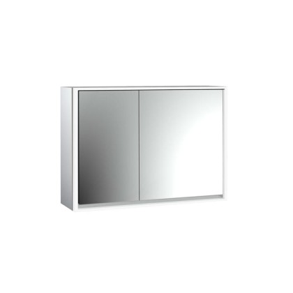 Emco Loft Зеркальный шкаф 100см., с подсветкой LED навесная модель, 2-дверки, широкая дверка справа зеркальная задняя стенка