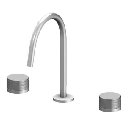 Gattoni MD Смеситель для раковины на 3 отверстия, ручки San giulio, с донным клапаном, цвет:  Nickel brushed